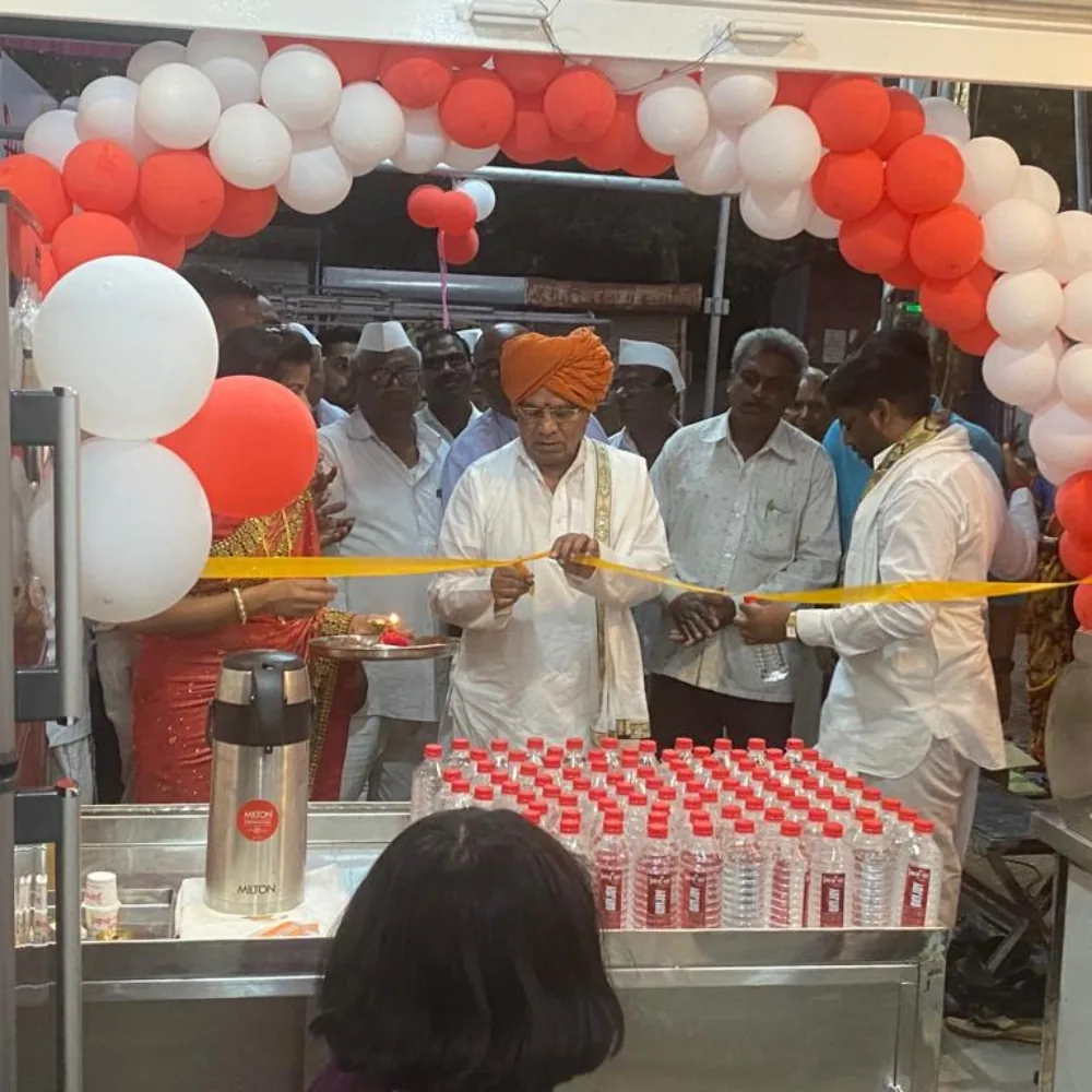 Premacha Chaha cafe interior and customer gathering enlarged